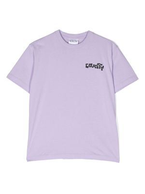 Marcelo Burlon County Of Milan Kids t-shirt en coton à imprimé graphique - Violet