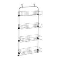 Metaltex deurrek 4 etages 17x45x103 cm zilver/metaal