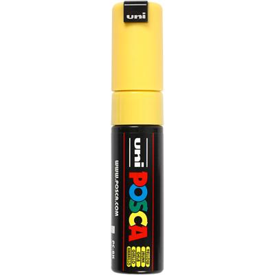 Uni-Posca Posca marker, afm pc-8k, lijndikte 8 mm, breed, geel, 1 stuk