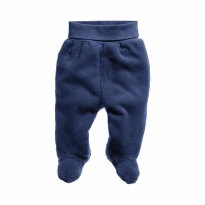 Playshoes Schnizler babybroekje met voetjes fleece Uni Marine-62