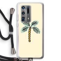 Palmboom: Huawei P40 Pro Plus Transparant Hoesje met koord