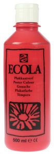 Talens Ecola plakkaatverf flacon van 500 ml, scharlaken