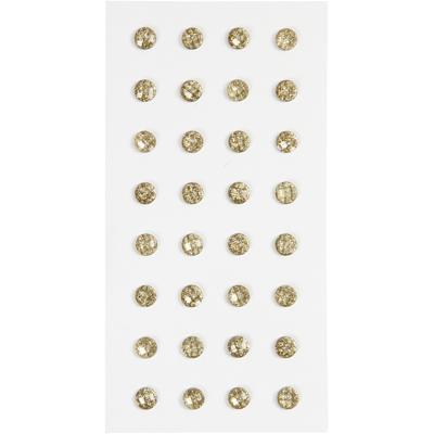 Creativ Company Strasstenen, d 8 mm, goud, 32 stuk/ 1 doos