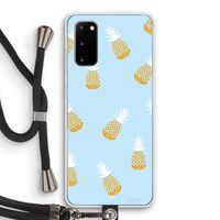 Ananasjes: Samsung Galaxy S20 Transparant Hoesje met koord