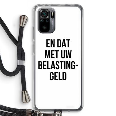 Belastinggeld: Xiaomi Redmi Note 10 Pro Transparant Hoesje met koord