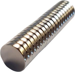 20 Schijfmagneten 10 mm diameter, 2 mm hoogte