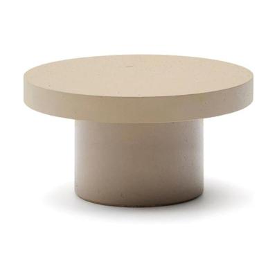 Kave Home Aiguablava salontafel Ø90 cm cement Beige