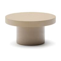 Kave Home Aiguablava salontafel Ø90 cm cement Beige