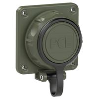 PC Electric 20351-8u Koppeling met randaarde PA6, ABS, PC 250 V Brons-groen (mat) IP66, IP68