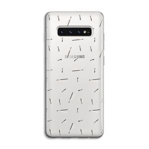 Hipster stripes: Samsung Galaxy S10 4G Transparant Hoesje