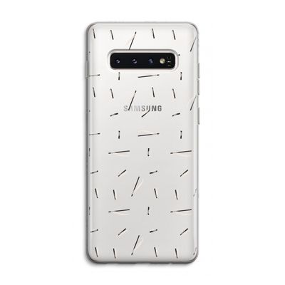 Hipster stripes: Samsung Galaxy S10 4G Transparant Hoesje