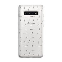 Hipster stripes: Samsung Galaxy S10 4G Transparant Hoesje