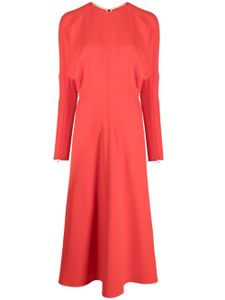 Victoria Beckham robe Dolman à taille ceinturée - Rouge