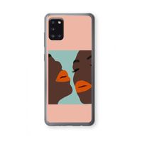 Orange lips: Samsung Galaxy A31 Transparant Hoesje