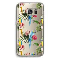 Kleurrijke papegaaien: Samsung Galaxy S7 Transparant Hoesje