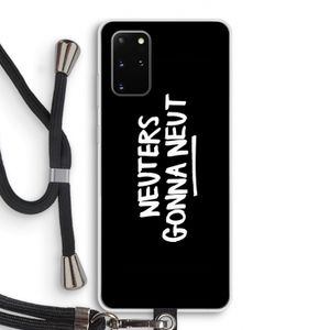 Neuters (zwart): Samsung Galaxy S20 Plus Transparant Hoesje met koord