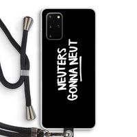 Neuters (zwart): Samsung Galaxy S20 Plus Transparant Hoesje met koord