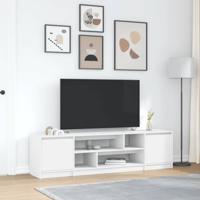 Tv-meubel 188,5x41x50 cm spaanplaat wit