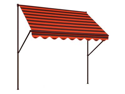 Angerer Klemluifel (Bruin/oranje gestreept, 350 cm breit)