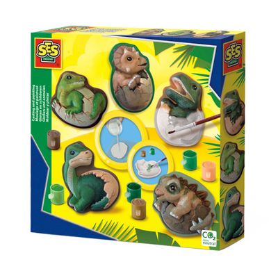 SES gieten en schilderen - dino eieren