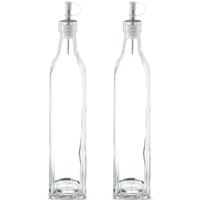 2x Glazen azijn/olie flessen met schenktuit 500 ml