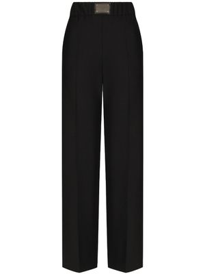 Dolce & Gabbana pantalon évasé à taille haute - Noir