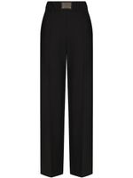 Dolce & Gabbana pantalon évasé à taille haute - Noir