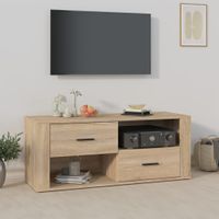 Tv-meubel 100x35x40 cm bewerkt hout sonoma eikenkleurig - thumbnail