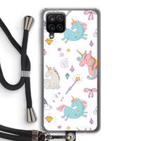 Fantasiewereld: Samsung Galaxy A12 Transparant Hoesje met koord