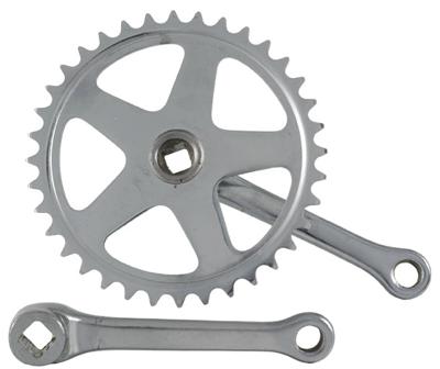 Vinty crankstel 36t. spieloos 130mm 1/8 zilver