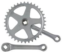 Vinty crankstel 36t. spieloos 130mm 1/8 zilver