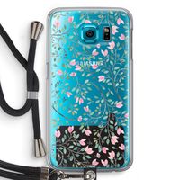 Sierlijke bloemen: Samsung Galaxy S6 Transparant Hoesje met koord