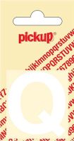 Plakletter Helvetica 40 mm Sticker witte letter q - Pickup