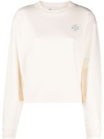 Tory Burch sweat en coton à logo strassé - Blanc