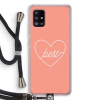 Best heart: Samsung Galaxy A51 5G Transparant Hoesje met koord