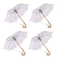 4x Paraplu aluminium Polyester aantal ribben: 8 Stevige paraplu 102 cm Diameter Veilig Desig Automatische