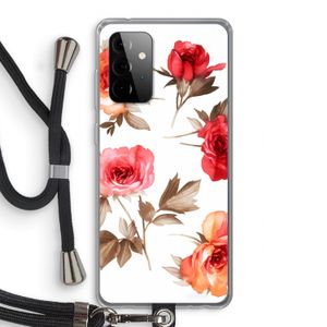 Roosjes: Samsung Galaxy A72 5G Transparant Hoesje met koord