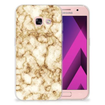 Samsung Galaxy A3 2017 | TPU | Siliconen hoesje | Marmer Goud
