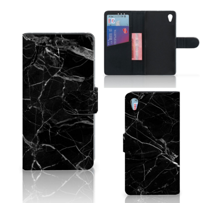 Sony Xperia Z3 | Bookcase | Marmer Zwart - Origineel Cadeau Vader