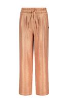 Like Flo Meisjes broek metallic crepe wide leg - Brique