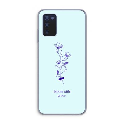 Bloom with grace: Samsung Galaxy A03s Transparant Hoesje