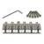 Graph Tech String Saver PG-8000-FC Brushed Steel Vintage Chrome brugzadels voor ST- en TE-stijl gitaar (set van 6)