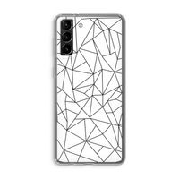 Geometrische lijnen zwart: Samsung Galaxy S21 Plus Transparant Hoesje