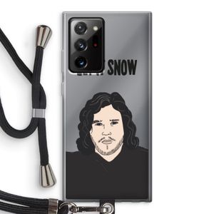 Let It Snow: Samsung Galaxy Note 20 Ultra / Note 20 Ultra 5G Transparant Hoesje met koord