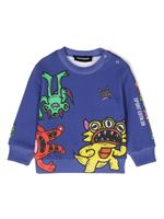 DSQUARED2 KIDS sweat en coton à imprimé graphique - Bleu - thumbnail