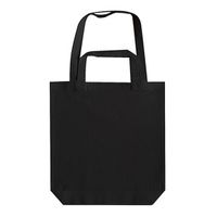 Zwarte canvas tas met dubbel hengsel 38 x 42 cm