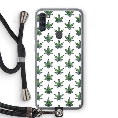 Weed: Samsung Galaxy A11 Transparant Hoesje met koord