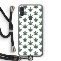 Weed: Samsung Galaxy A11 Transparant Hoesje met koord