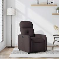 Fauteuil verstelbaar stof donkerbruin