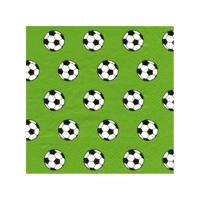 Voetbal ballen thema tafel servetten - groen - 3 laags - 20x stuks - 33 x 33 cm - sport